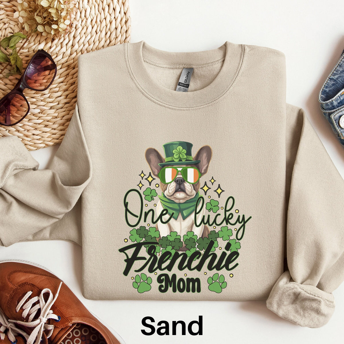 French Bulldog Sweatshirt Frenchie St Patricks Day Sweater St Pattys Day Sweater Dog Lover Gift Frenchie Mom Shirt French Bulldog Gift Sweatshirt – Everyday Comfort · Great Gift For Fans