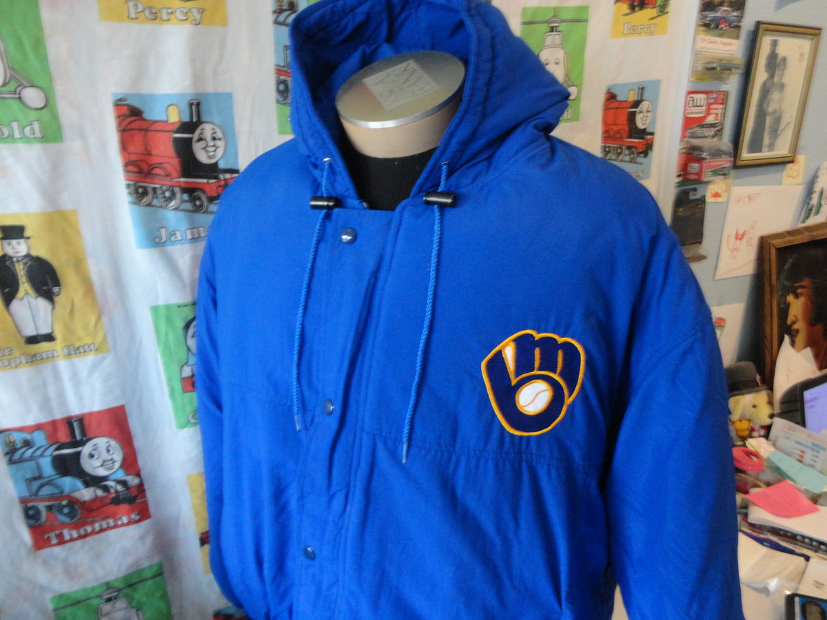 Vintage 9039s Milwaukee Brewers DeLong Blue Puffer Parka Coat Jacket 2XL Graphic Tee – Premium Graphic · Perfect For Daily Wear