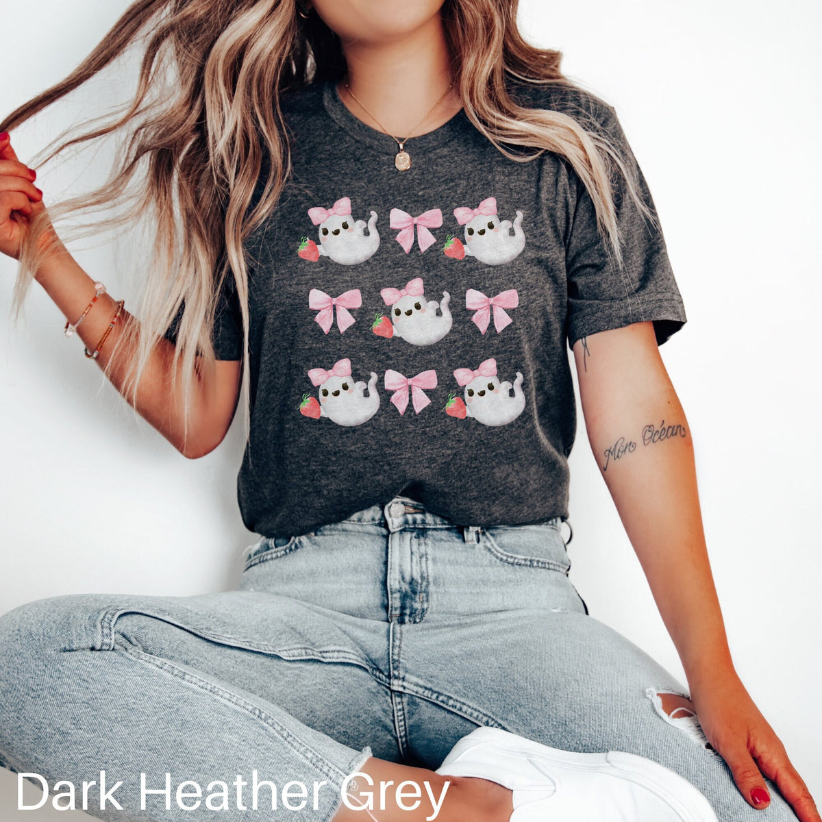 Strawberry Shirt Coquette Shirt Ghost Shirt Pink Bow Shirt Coquette Aesthetic Shirt Soft Girl Era Tee Ribbon Shirt Coquette Bow Graphic Tee – Warm & Stylish · Perfect For Daily Wear