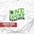 Cute Teacher Sweatshirt Funny St Patricks Day Teacher Sweatshirt Funny Womens St Patricks Day Shirt One Lucky Teacher Sweatshirt Sweatshirt – Everyday Comfort · Trending Graphic Apparel