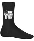 Fathers Day Gifts Novelty Socks For Men Mens Footwear Birthday Gifts For Dad Life Happens Beer Helps Graphic Tee – Bold Style · Must-Have Style