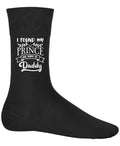 Fathers Day Gifts Novelty Socks For Men Mens Footwear Birthday Gifts For Dad I Found My Prince Is Name Is Daddy Graphic Tee – Easygoing Wear · High-Quality Print