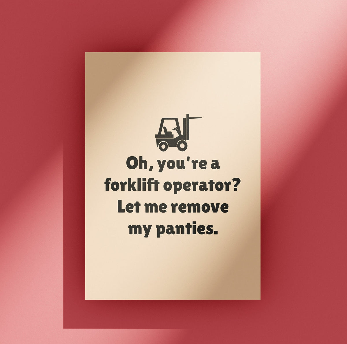 Forklift Printable Greeting Card Romantic Card for Forklift Operator Forklift Greeting Card Last Minute You39re a Forklift Operator Graphic Tee – Aesthetic Look · Great Gift For Fans