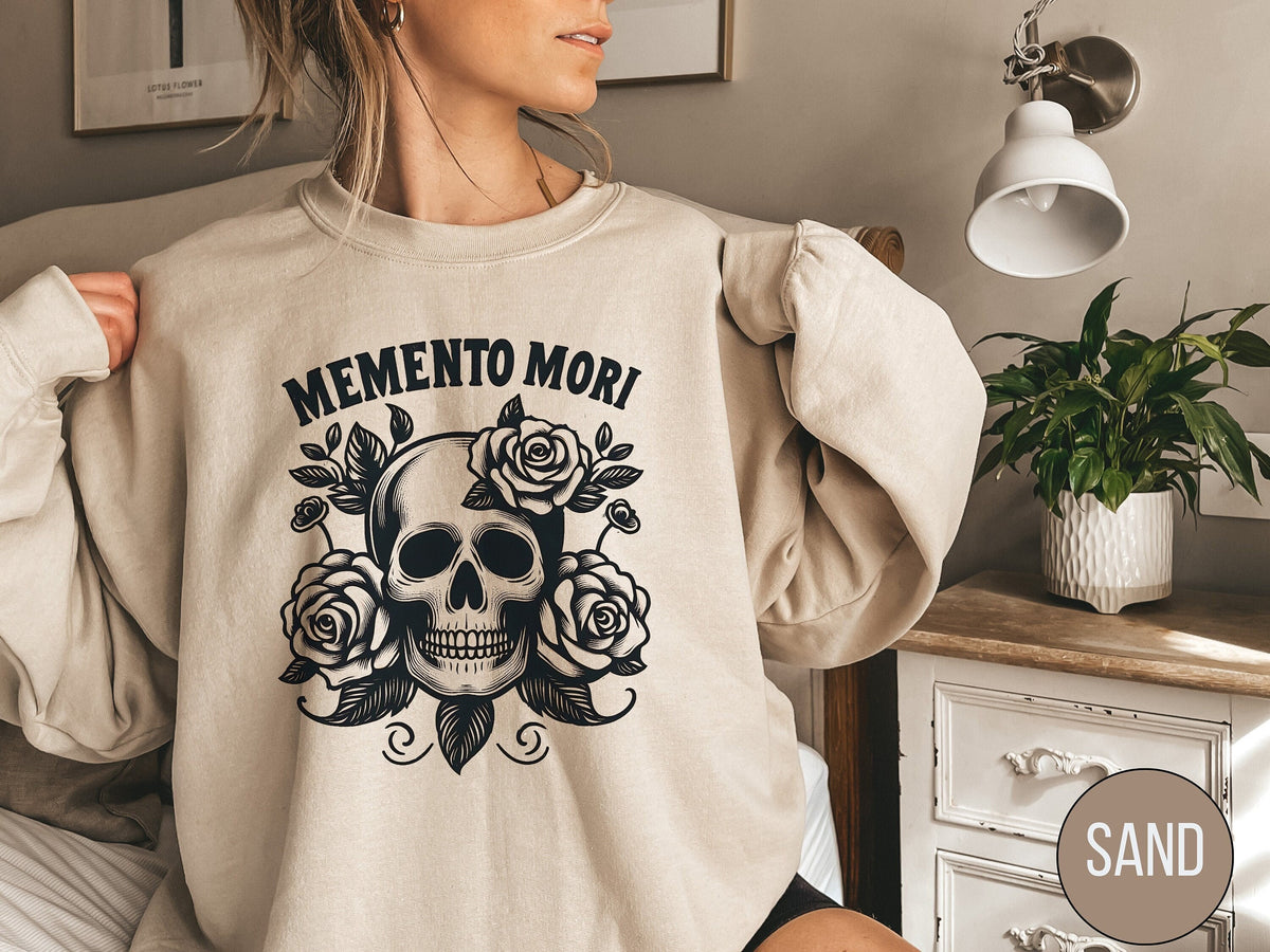 Memento Mori Sweatshirt Remember Your Death Sweater Catholic Sweatshirt Catholic Clothing Women Catholic Gift Skull Sweatshirt Sweatshirt – Warm & Stylish · Great Gift For Fans