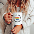 Hate Less Love More Pride Coffee Mug Gift LGBTQ Gift LGBT Mug LGBTQ Mug Equality Gift Gay Pride Gift Gay Pride Mug Graphic Tee – Warm & Stylish · Perfect For Daily Wear
