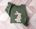 Easter Sweatshirt Womens Easter Shirt Floral Rabbit Sweatshirt Bunny Sweatshirt Easter Sweater Easter Gift Botanical Rabbit bunnies Sweatshirt – Premium Graphic · Top Pick For Any Outfit