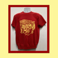 Printed vintage red short sleeve sweatshirt quotWhitezombiequot Sweatshirt – Cozy Vibes · Must-Have Style