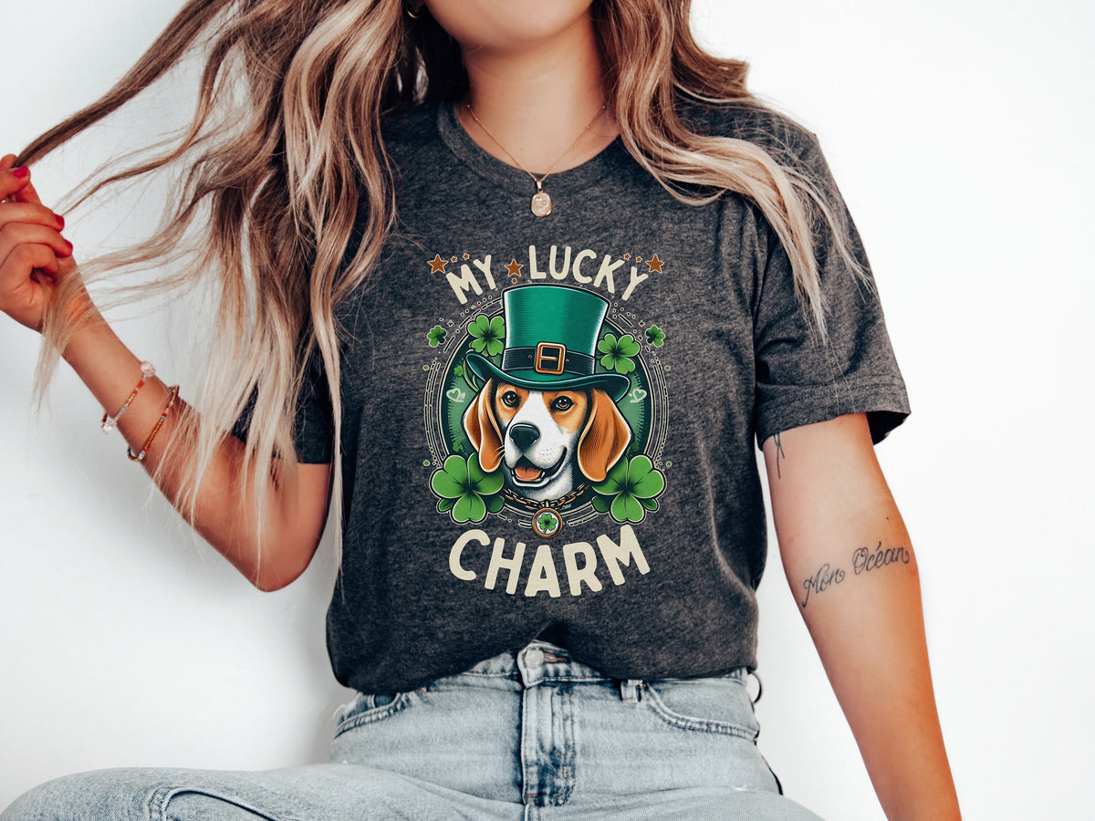Express Beagle St Patrick39s Day shirt Funny St Paddy39s Day Beagle gift My Beagle is My Lucky Charm St Patty Beagle Gift Beagle mom shirt Graphic Tee – Soft Feel · Great Gift For Fans