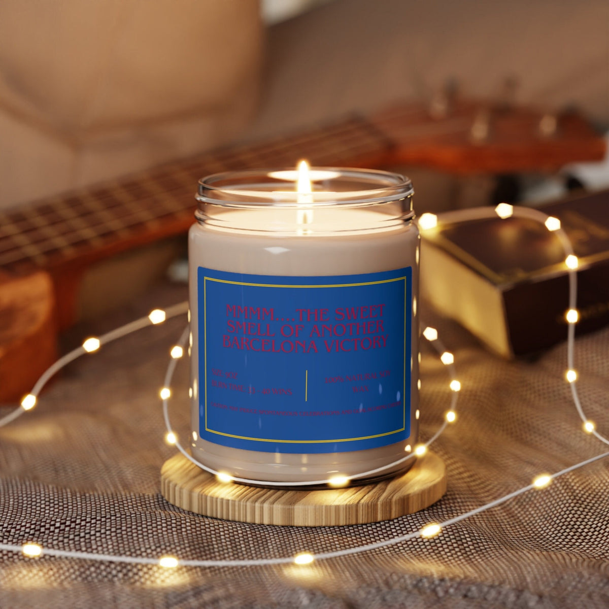 Sweet smell of Another Barcelona Victory Candle Premier League Scented Candle Barca Soccer Gift Game Day Candle for him Graphic Tee – Cozy Vibes · High-Quality Print