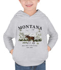 Toddler Montana Moose Hoodie Sweatshirt Kids Vacation Pullover Gift Big Sky Country Hoodie – Bold Style · High-Quality Print