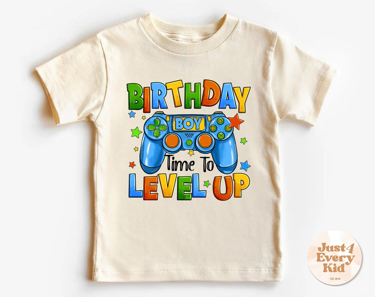 Birthday Boy Time To Level Up Shirt Gamer Birthday Shirt Boy Gamer T Shirt Birthday Toddler Shirt Birthday Natural Toddler Tee Graphic Tee – Easygoing Wear · Great Gift For Fans