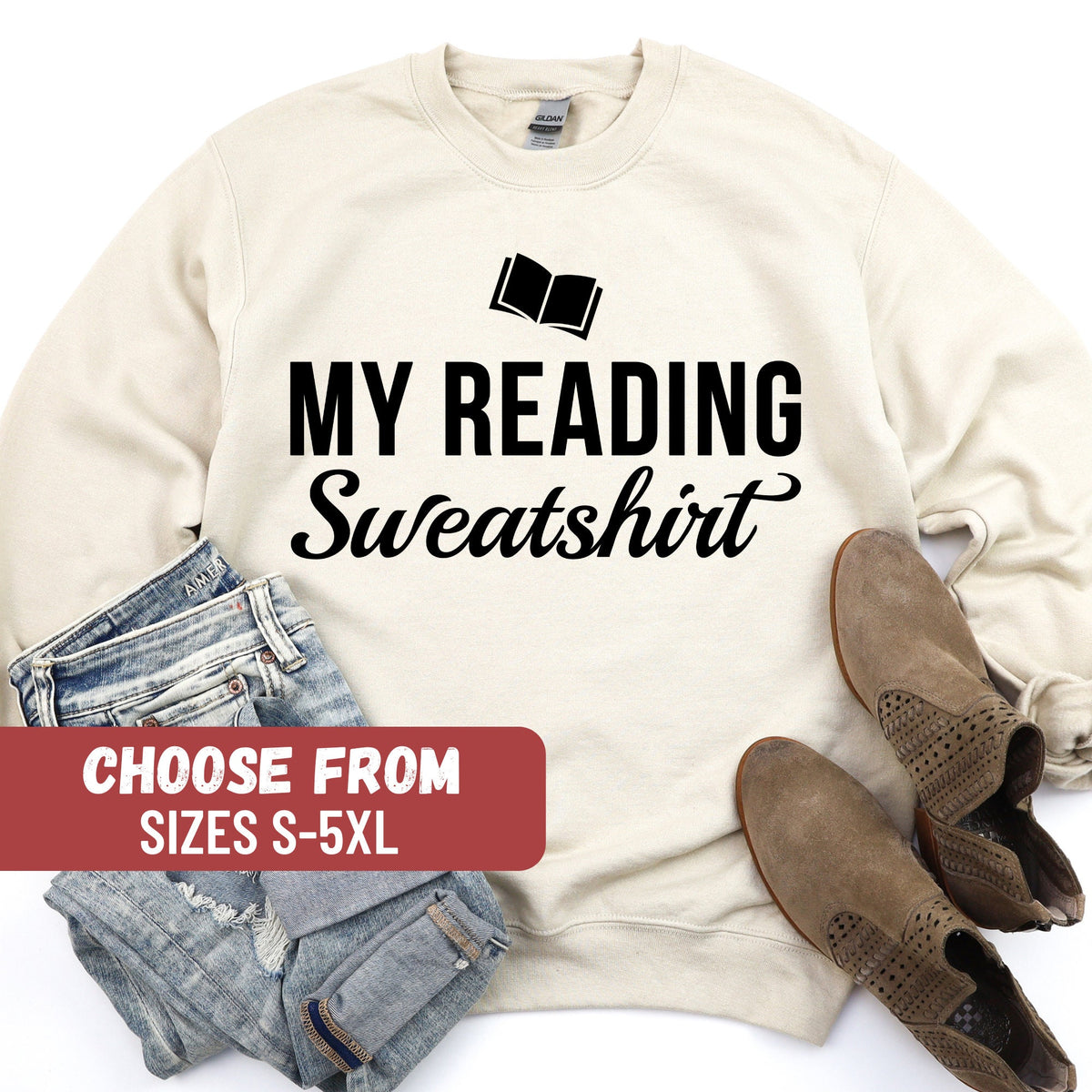 Gift For Book Lover Funny Book Sweater Book Shirts Womens Crewneck Sweatshirt Librarian Shirt My Reading Sweatshirt Sweatshirt Sweatshirt – Premium Graphic · Must-Have Style