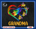 Mom Grandma Colorful Heart Png Mama With Kids Names Png Mimi Turtle Png Summer Mom Mama Digital Png Custom Nana Turtle Png Design Graphic Tee – Feel-Good Design · Perfect For Daily Wear