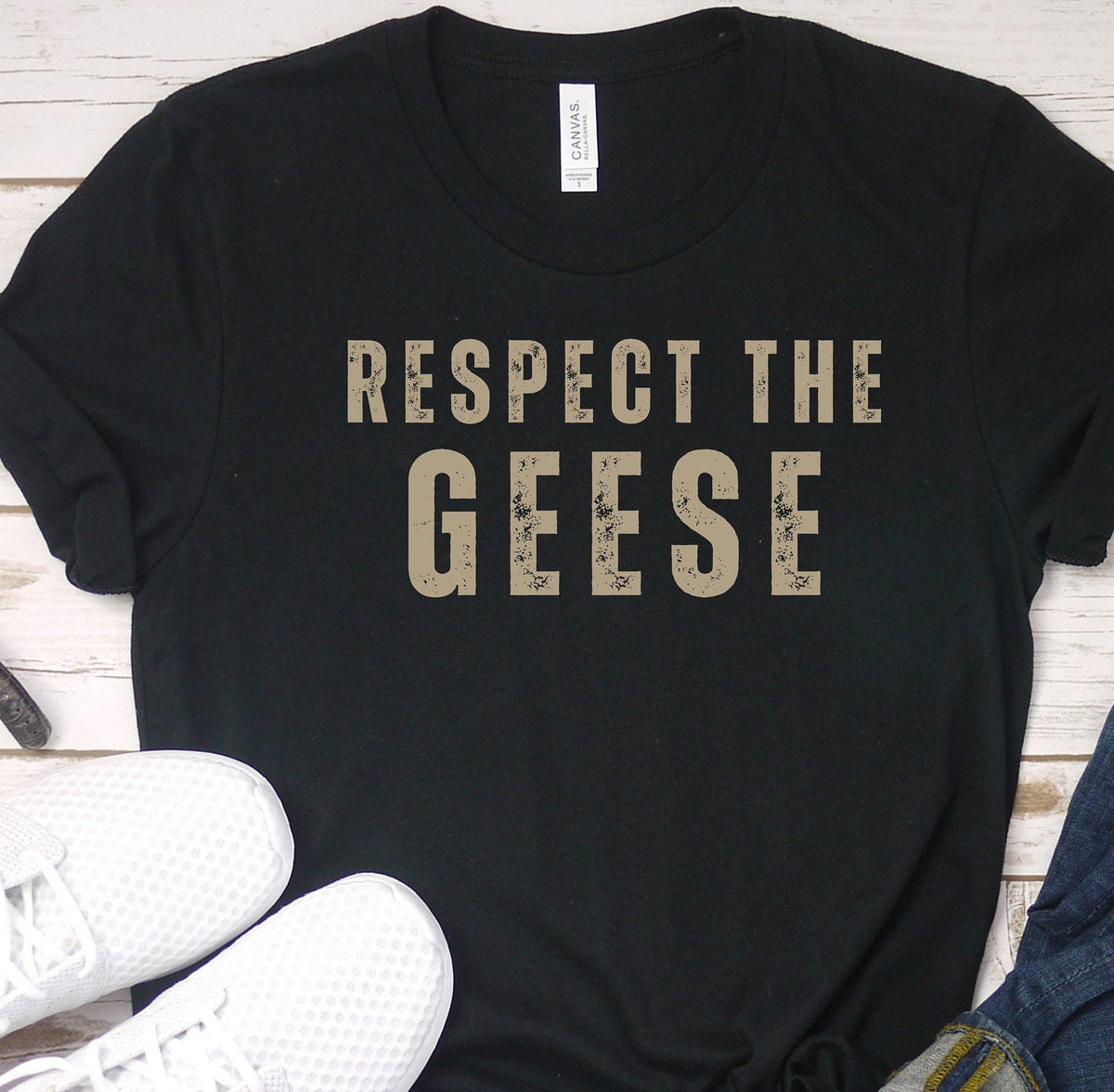 Respect The Geese Funny Geese Owner Gift Farmer Gift Shirt Cute Adult Unisex Text Goose Mom Shirt Graphic Tee – Feel-Good Design · Perfect For Daily Wear