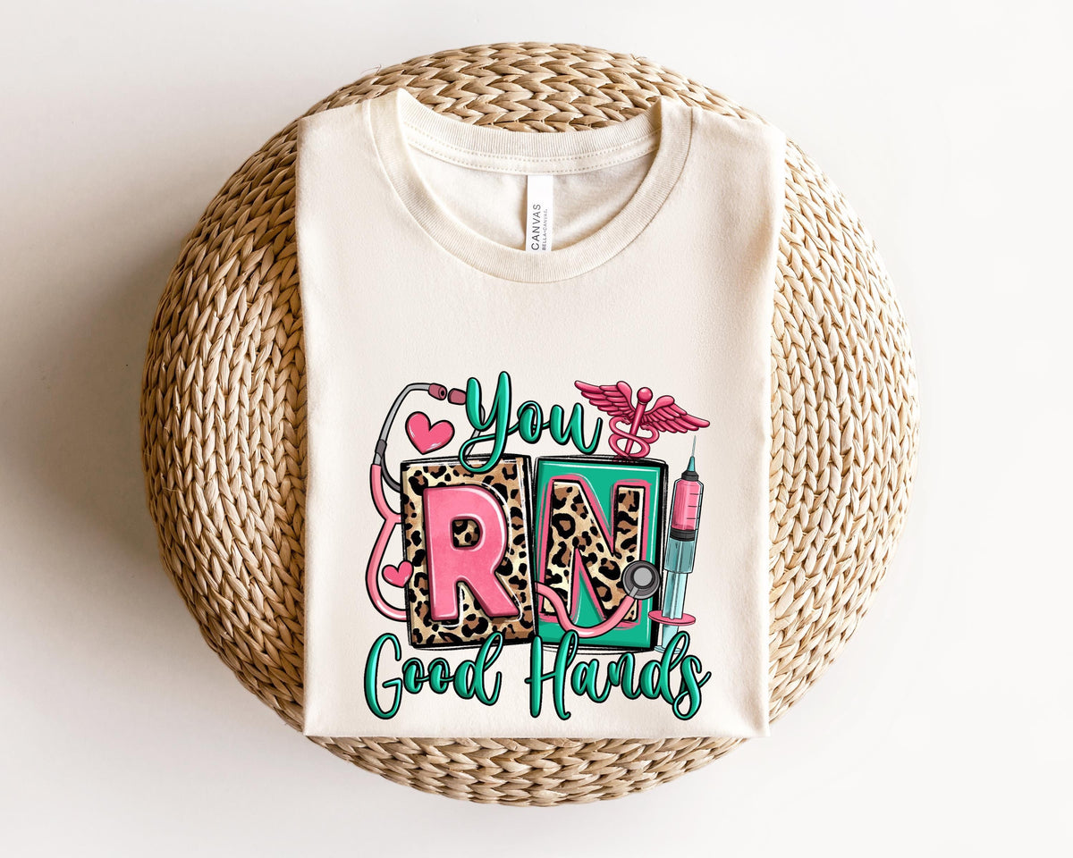 You RN Good Hands Tshirt Nurse Tshirt Nursing Student Nursing Shirt Nursing Student Gift RN Shirt Shirt for Nurse Graphic Tee – Feel-Good Design · Must-Have Style