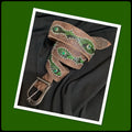 T016 194039s style brown leather silver tone studded rockabilly western biker belt with green snakeskin inlay 38quot waist 36quotto 40quot T016 Graphic Tee – Cozy Vibes · Top Pick For Any Outfit