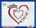 Mom Grandma Heart Png Custom Heart Grandkid Name Png First Mom Now Grandma Png Best Great Grandma Png Grandma Saying Png Granny Png Graphic Tee – Easygoing Wear · Top Pick For Any Outfit