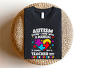 Autism Comes With A Teacher Who Never Gives UpAutism Awareness ShirtPuzzle Piece ShirtAutism Teacher ShirtAccept Understand Love Shirt Graphic Tee – Aesthetic Look · Top Pick For Any Outfit