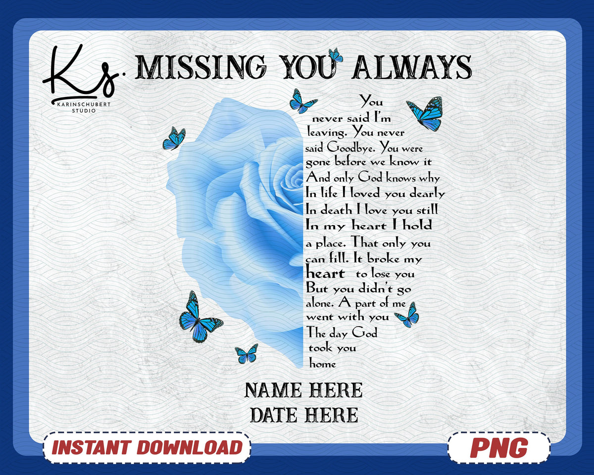 Missing You Always Png You Never Said I Am Leaving Goodbyes Are Not Forever Png Rest In Peace Png Angel Wings Png In Loving Memory Png Graphic Tee – Easygoing Wear · Perfect For Daily Wear