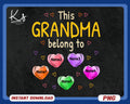 Personalized This Grandma Belongs To Png Grandma39s Sweet Hearts Png Colorful Custom Heart Grandkid Name Png Mother Mimi Mother39s Day Png Graphic Tee – Warm & Stylish · Top Pick For Any Outfit