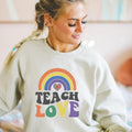 Teach Love Sweatshirt Gay Pride Shirt LGBT Lesbian Shirt Lesbian Clothing Queer Girls Sweatshirt Pride Shirt Women Sweatshirt – Aesthetic Look · Great Gift For Fans