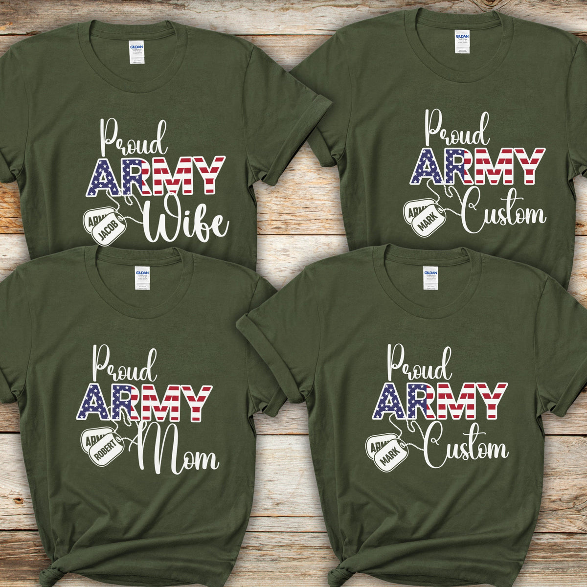 Proud Army Family Shirts Custom Army Shirts for Army Wife Army Mom Army Dad T Shirts For Military Family Matching Shirts For Service Members Graphic Tee – Everyday Comfort · Top Pick For Any Outfit