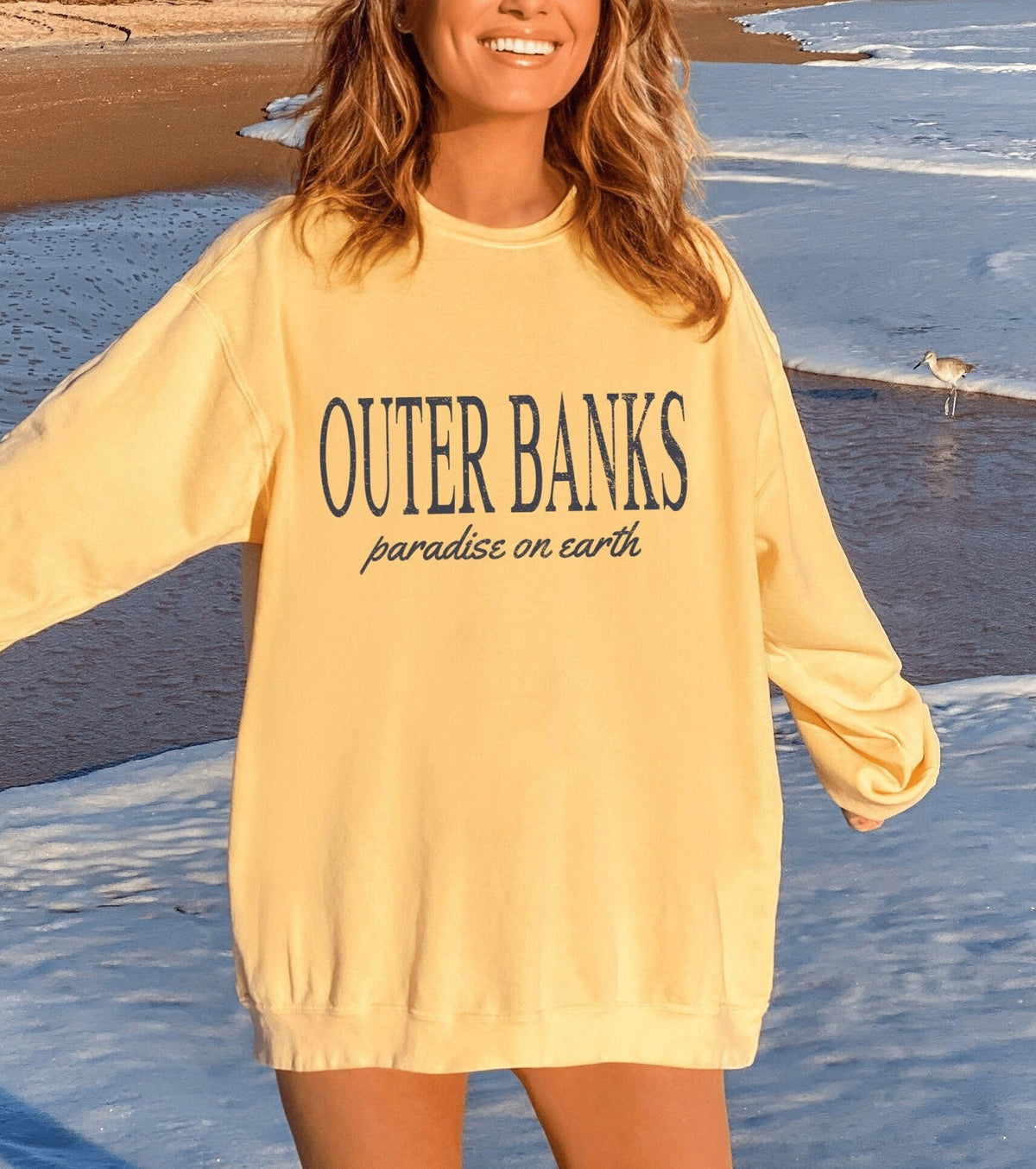 Outer Banks North Carolina Beach Crewneck Sweatshirt Gift Unisex Pullover Souvenir Sweatshirt – Soft Feel · High-Quality Print