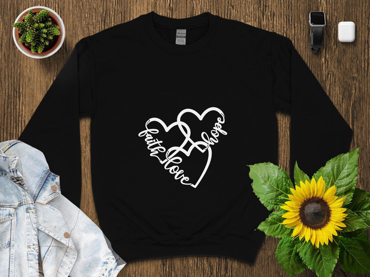 Inspirational Faith Love Hope Heart Graphic Tee Women39s Positive Message T Shirt Casual Comfortable Shirt Gift Graphic Tee – Fan Favorite · Must-Have Style