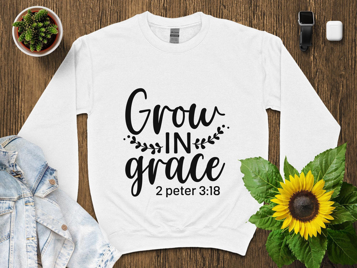 Inspirational Quote T Shirt Grow In Grace Christian Faith Religious Clothing Unisex Tee Gift Graphic Tee – Cozy Vibes · Must-Have Style