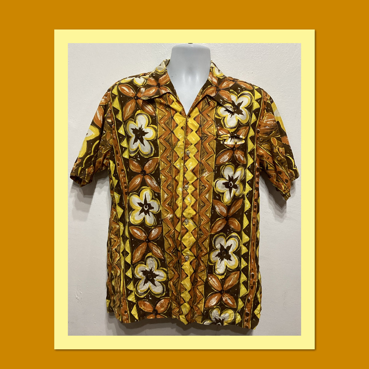 HS033 Vintage 196039s tiki cotton Hawaiian shirt Graphic Tee – Easygoing Wear · Must-Have Style