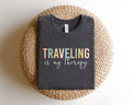 2024 Travel Shirt Travel Is My Therapy Shirt Traveler Gift Travel Buddies Shirt Vacation Sweater Funny Travel Shirt Gift for Traveler Graphic Tee – Bold Style · High-Quality Print