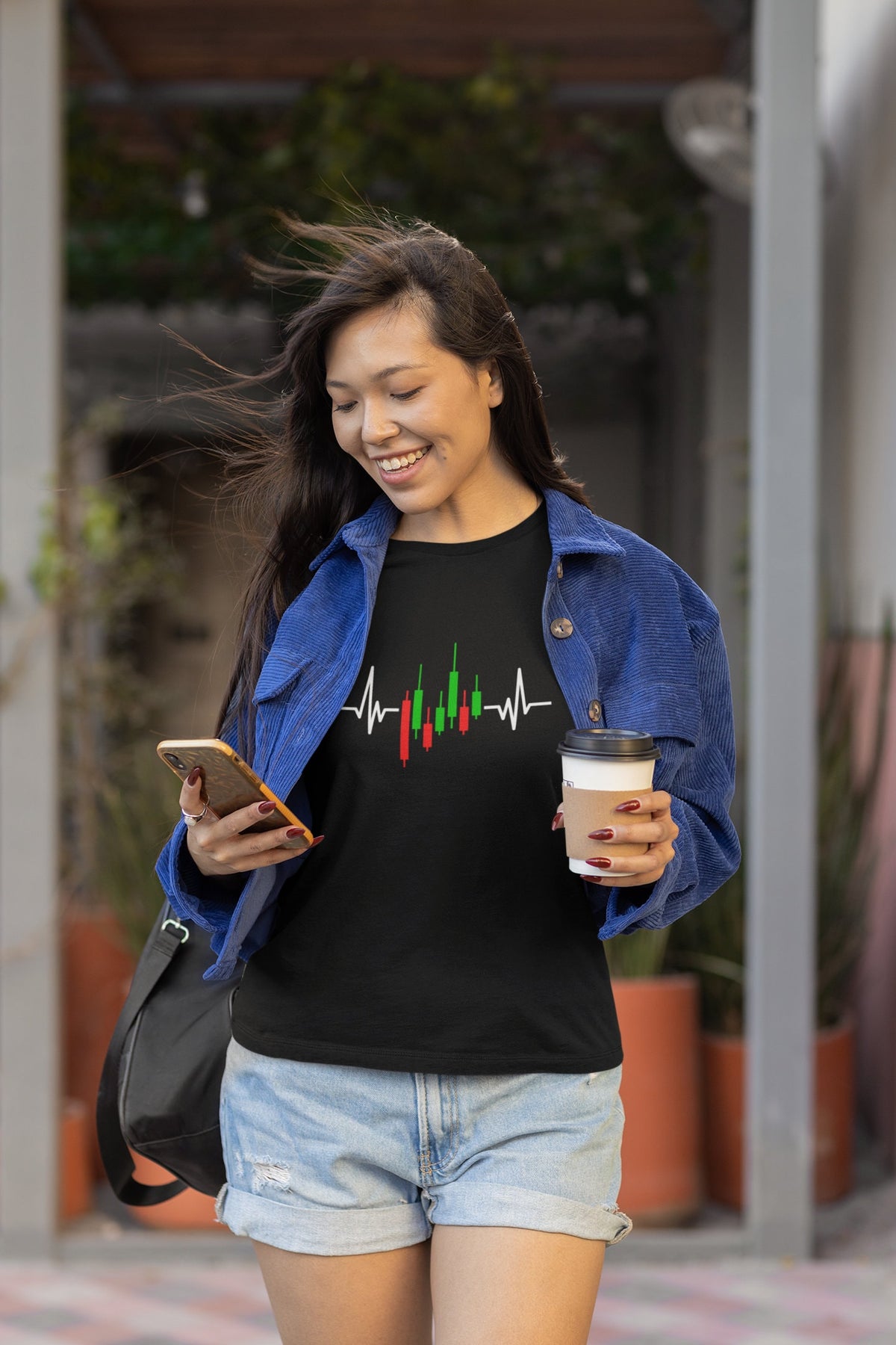 Stock Investor Heartbeat shirt gift for day trader crypto trader crew neck stock market tshirt investor gift Stock Market Gift Graphic Tee – Premium Graphic · Great Gift For Fans