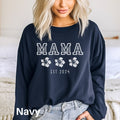 Custom Mama Sweatshirt Mama Est Sweater Personalized Mama Sweatshirt Hibiscus Shirt Mothers Day Gift Mom To Be Gift Custom Mom Sweater Sweatshirt – Warm & Stylish · Must-Have Style