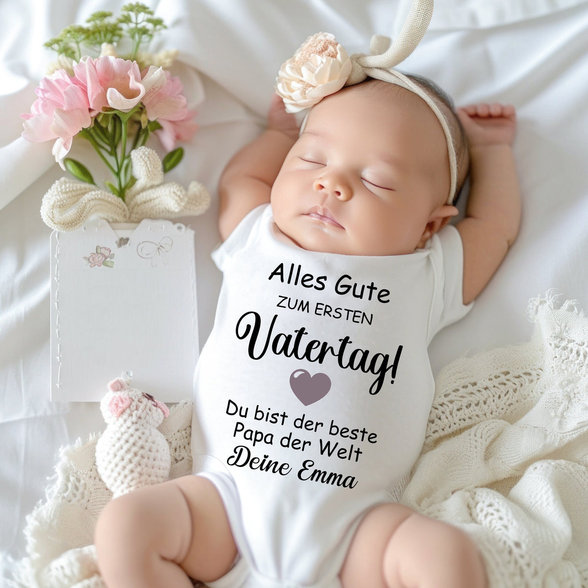 Erstes VatertagsfestStrampler zum VatertagBaby Body Bodysuit Vatertag VatertagsgeschenkPapa berraschungPapa GeschenkideeVatertag 2024 Graphic Tee – Bold Style · High-Quality Print
