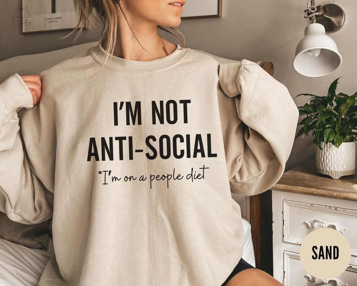 Homebody Sweatshirt for Introvert AntiSocial Club Ew People Antisocial CrewneckIronic Shirt AntiPeople Anxiety Sarcastic Gift for Her Sweatshirt – Premium Graphic · Perfect For Daily Wear