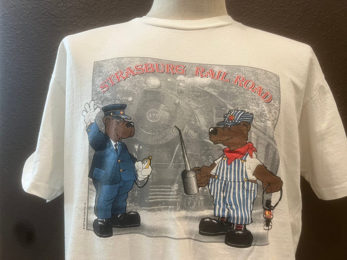 Vintage 9039s Strasburg Railroad White T Shirt Size L Graphic Tee – Easygoing Wear · Must-Have Style