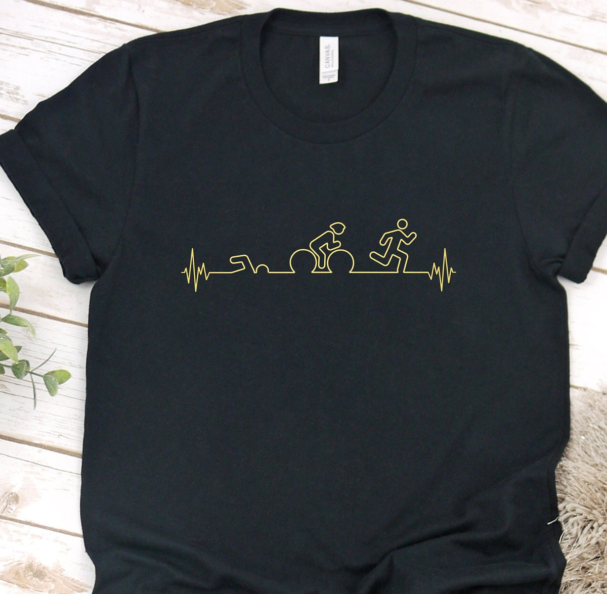 Heart Graphic Triathlon Funny Shirt Swim Bike Run Race T shirt Triathlon Race Gift Tee for Triathlete Athlete Team Unisex Adult Tshirt Graphic Tee – Everyday Comfort · Great Gift For Fans