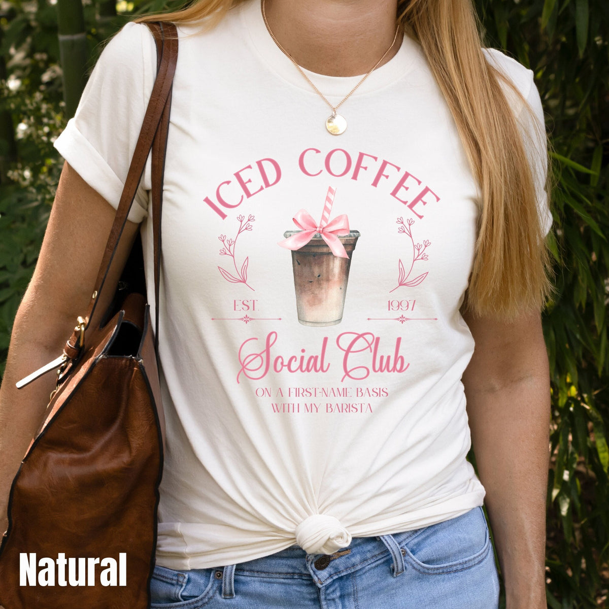 Iced Coffee Shirt Coquette Shirt Iced Coffee Social Club Coquette Aesthetic Pink Bow Shirt Coffee Lover Gift Iced Coffee Addict Graphic Tee – Everyday Comfort · High-Quality Print