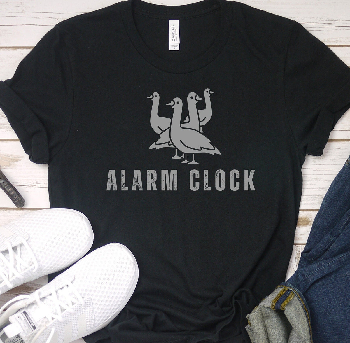 Alarm Clock Funny Geese Owner Gift Farmer Gift Shirt Cute Adult Unisex Goose Mom Shirt Graphic Tee – Premium Graphic · High-Quality Print