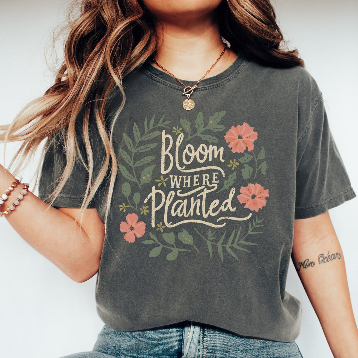 Bloom Where Planted Shirt Inspirational Graphic Shirt Motivational Shirt 1 Corinthians Graphic Tee – Bold Style · Trending Graphic Apparel