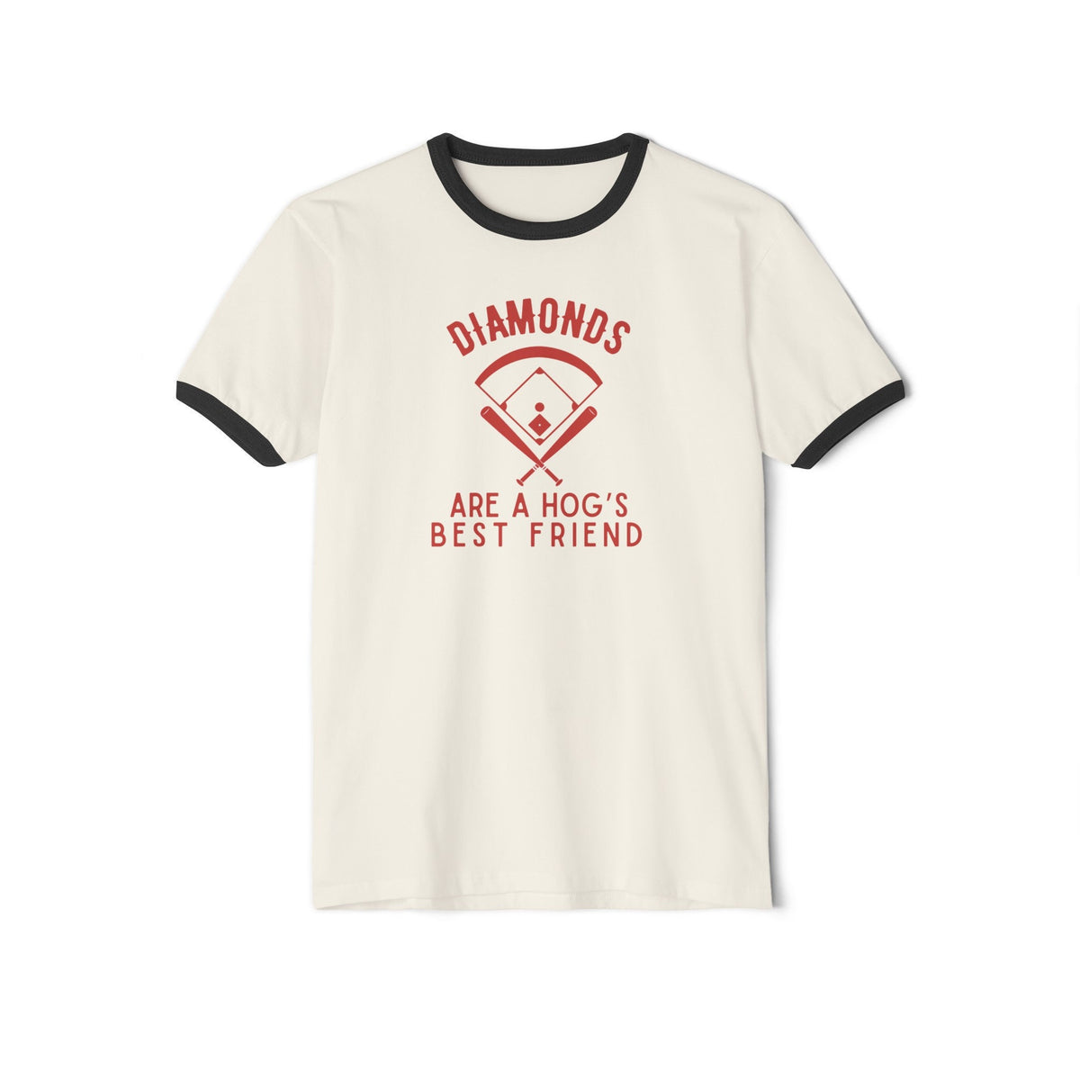 Diamonds are a Hog39s Best Friend Ringer Tee Graphic Tee – Warm & Stylish · Top Pick For Any Outfit
