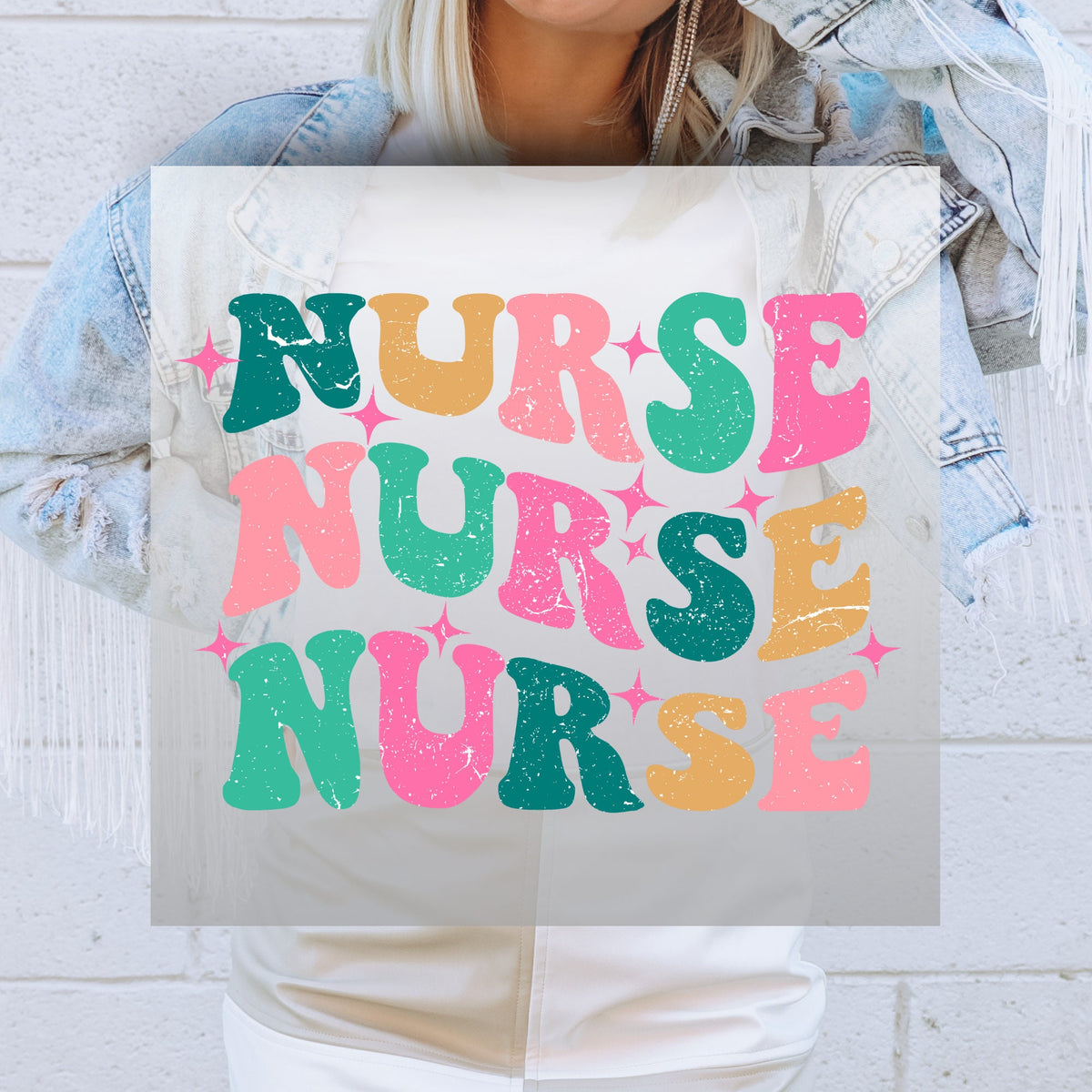 Retro Nurse DTF Print Nursing Direct to Film Transfer Ready to Press Vintage Nurse Design for Nursing Student Distressed Medical Design Graphic Tee – Soft Feel · Top Pick For Any Outfit
