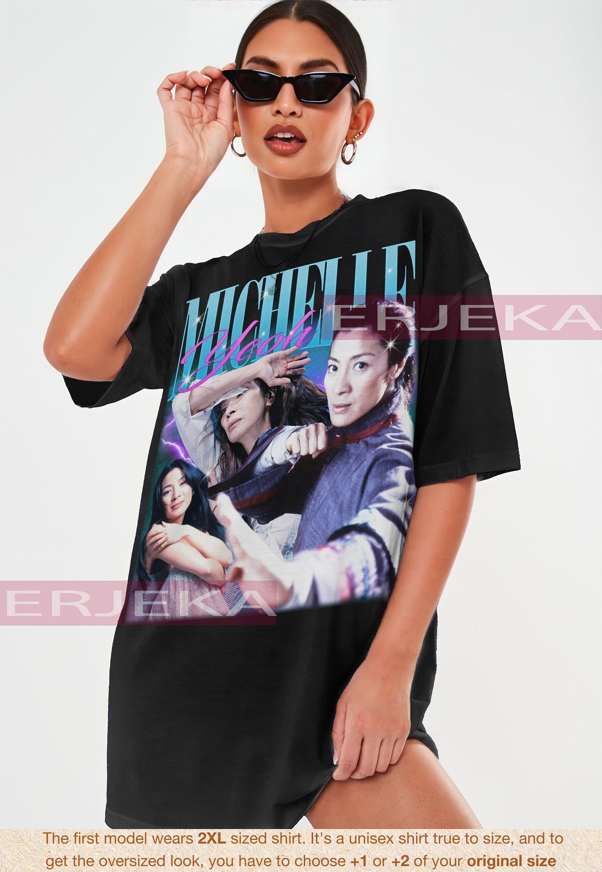 MICHELLE YEOH Vintage Shirt Oscar Michelle Yeoh Homage Retro Michelle Yeoh Tees Michelle Yeoh 90s Sweater Michelle Yeoh Shirt Gift Graphic Tee – Soft Feel · Great Gift For Fans
