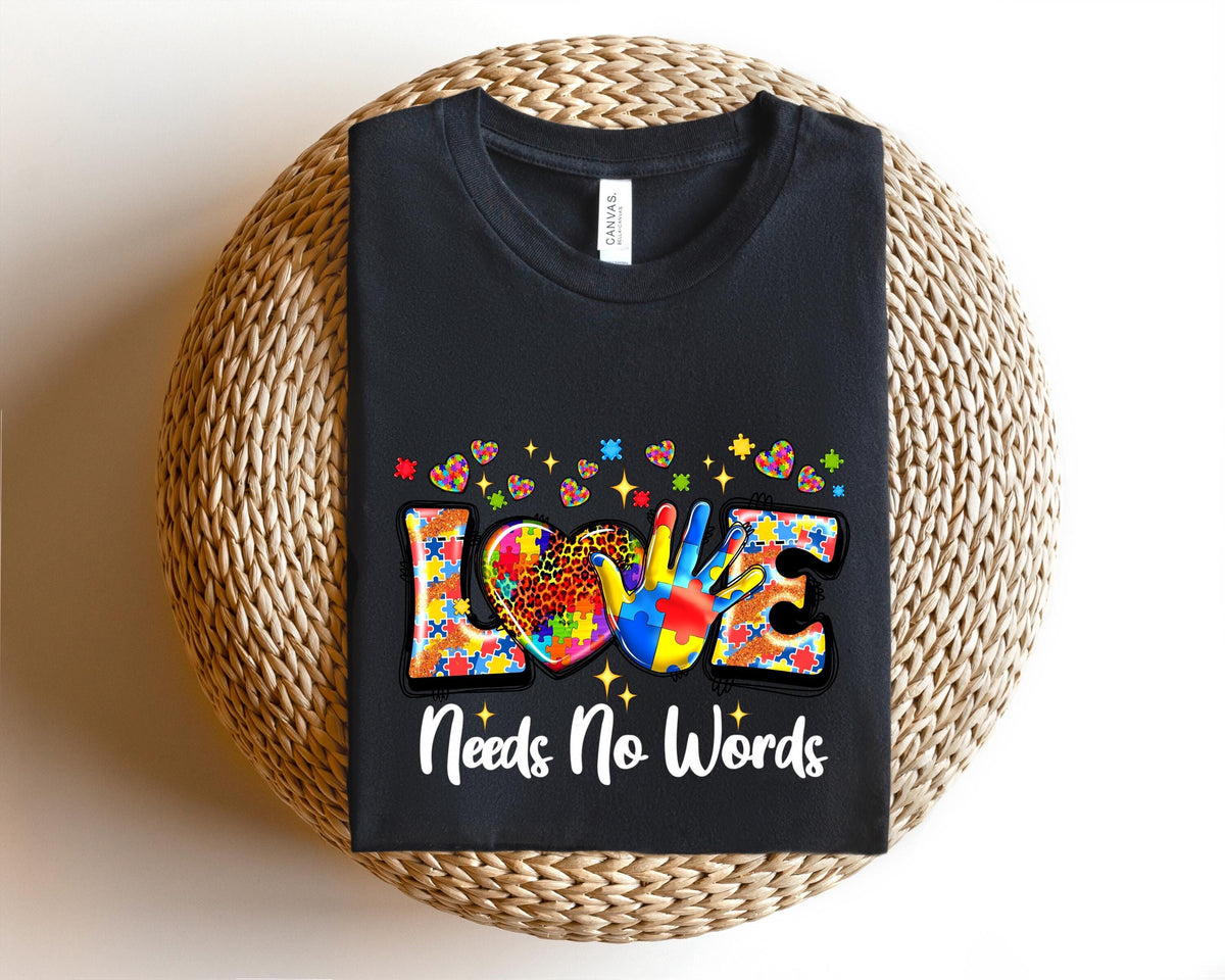 Love Needs No Words Autism Awareness ShirtAutism ShirtAutism MomAwareness ShirtPuzzle ShirtAutism Mom ShirtAutism Awareness Graphic Tee – Bold Style · Must-Have Style