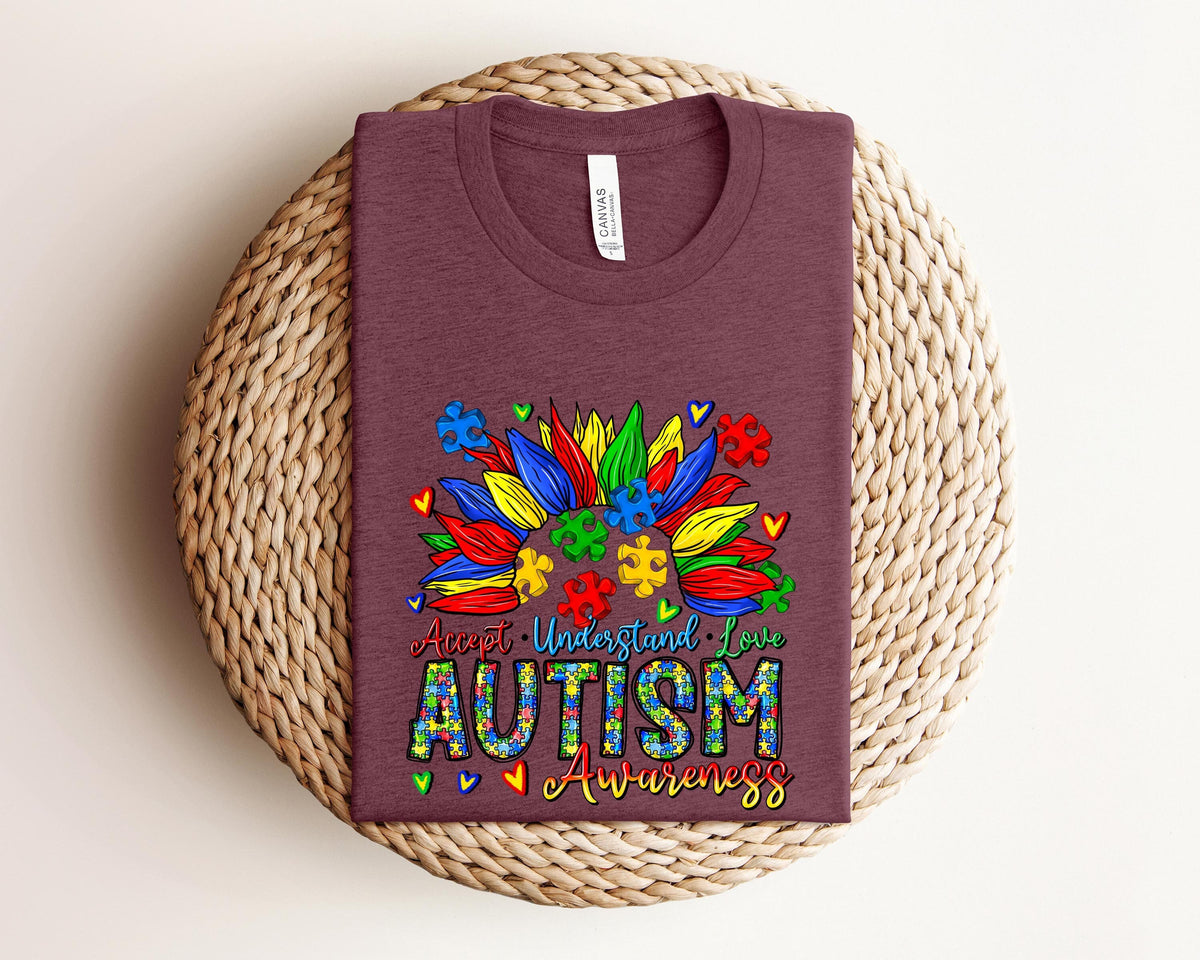 Accept Understand Love Autism Awareness ShirtAutism ShirtAutism MomAwareness ShirtPuzzle ShirtAutism Mom ShirtAutism Awareness Graphic Tee – Easygoing Wear · Trending Graphic Apparel