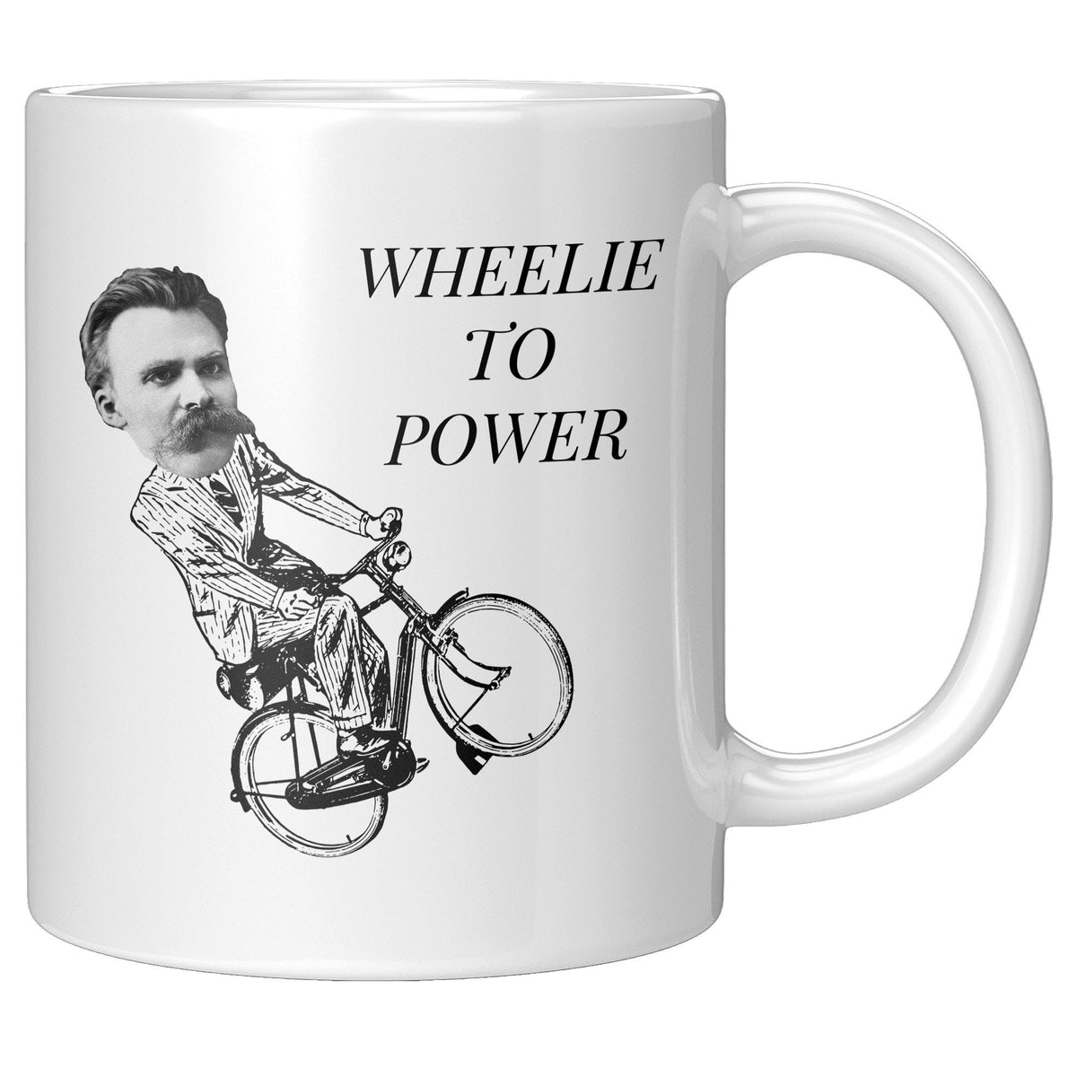 Nietzsche Mug Philosophy Existentialism Ubermensch Nihilism Cyclist Mug Philosophy Coffee Mug Philosophy Humor Cyclist Gift Graphic Tee – Fan Favorite · Great Gift For Fans