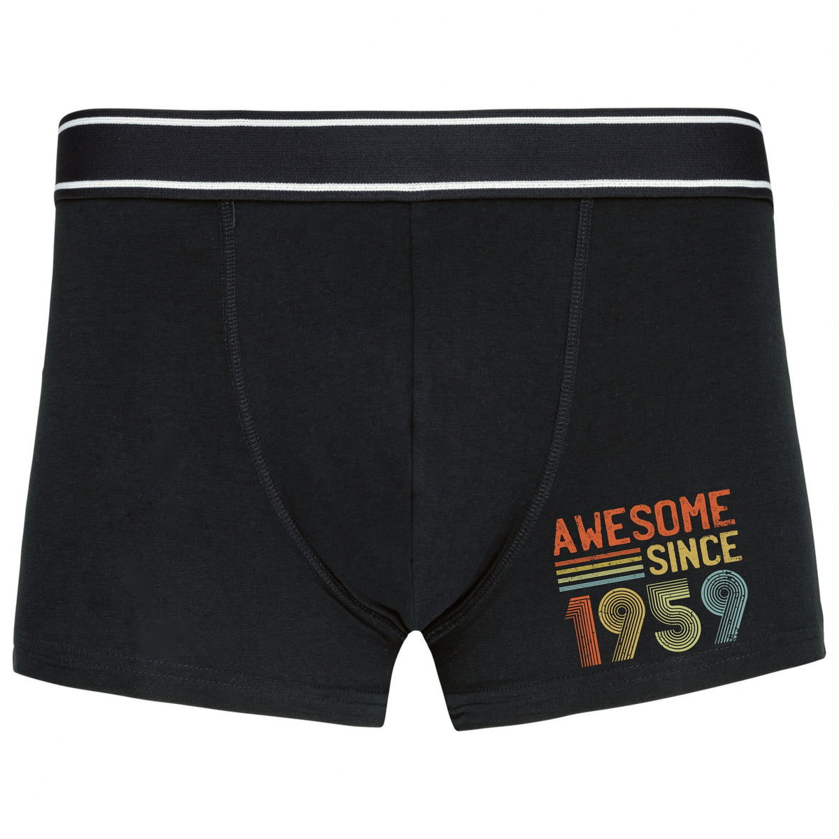 65th Birthday Gifts Mens Boxer Shorts 65 Years Old Born In 1959 Mens Underwear Men Briefs Awesome Since 1 Graphic Tee – Feel-Good Design · Perfect For Daily Wear
