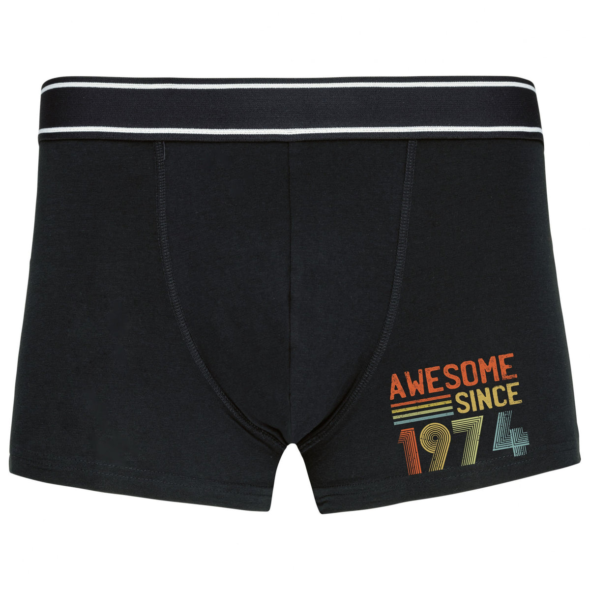 50th Birthday Gifts Mens Boxer Shorts 50 Years Old Born In 1974 Mens Underwear Men Briefs Awesome Since 1 Graphic Tee – Warm & Stylish · High-Quality Print