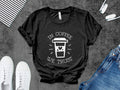 Coffee Lover T Shirt In Coffee We Trust Graphic Tee Unisex Cafe Shirt Coffee Enthusiast Top Trendy Barista Apparel Graphic Tee – Soft Feel · Perfect For Daily Wear