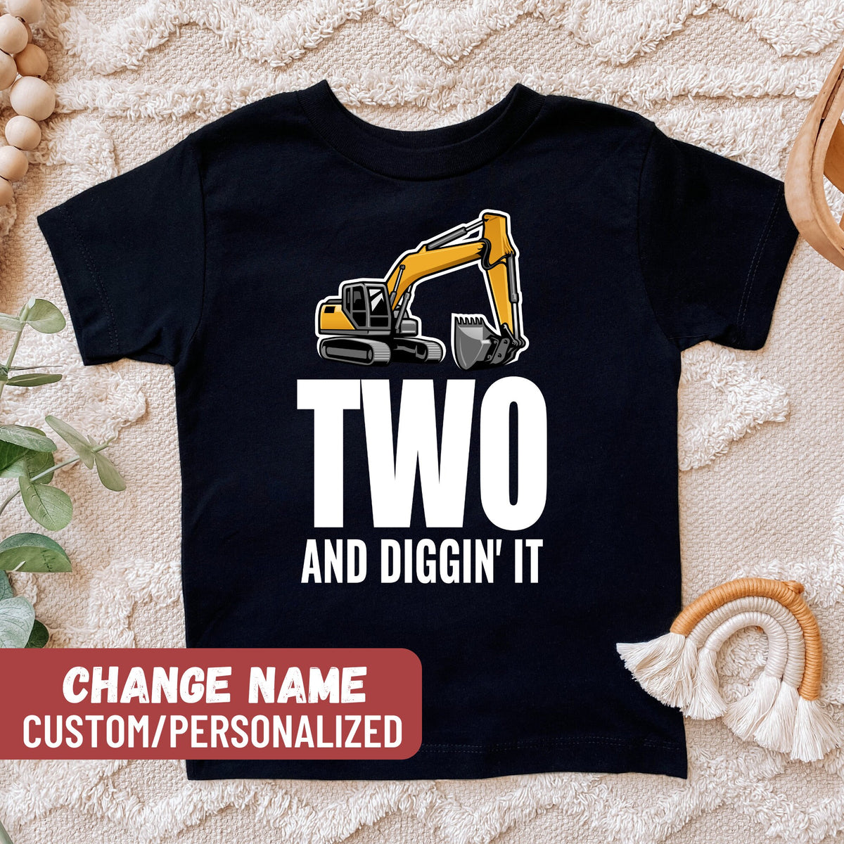 Excavator Birthday Shirt Construction Birthday Shirt Birthday Shirt Birthday Party Shirt Two And Diggin39 It Toddler TShirt Graphic Tee – Bold Style · Must-Have Style